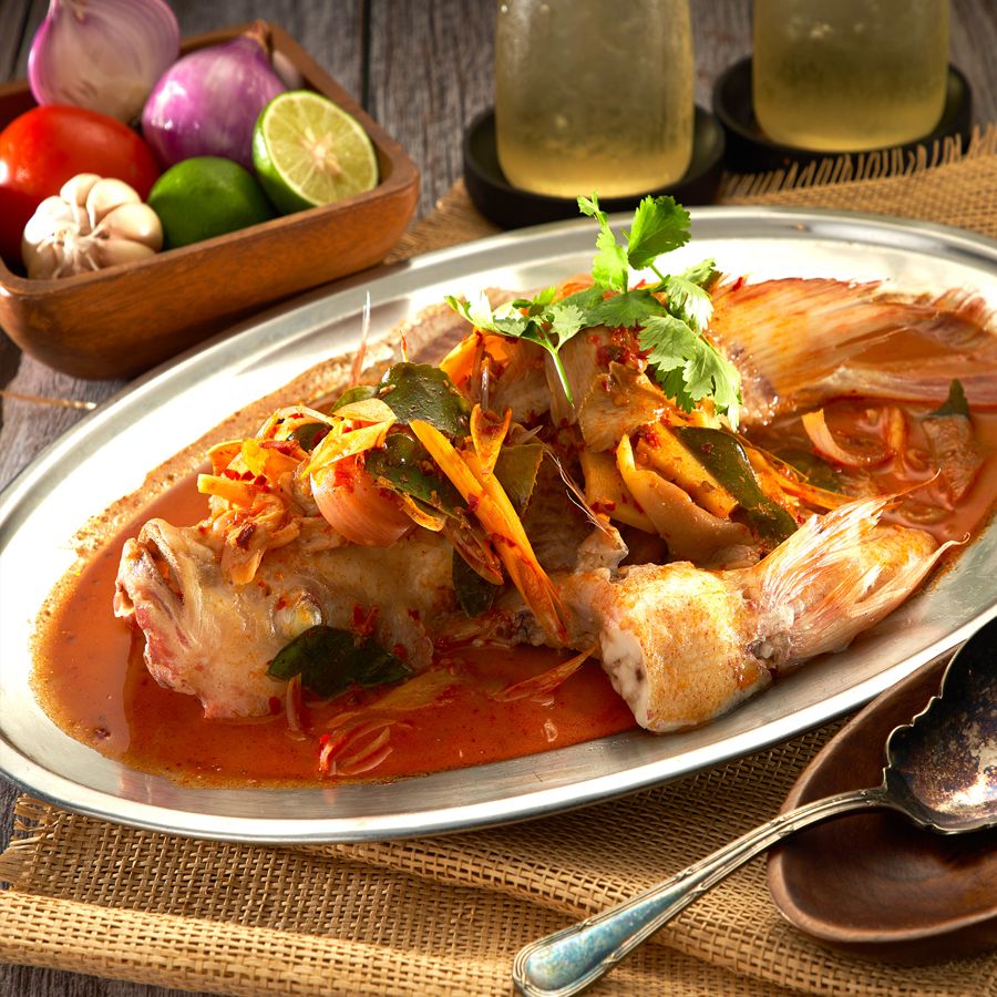 Spicy Steamed Live Tilapia Fish with Tom Yum Soup
