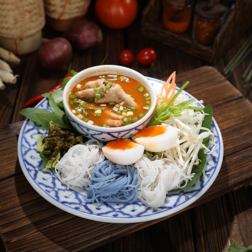 Spicy Thai Kembong Fish Laksa with Fermented Fish Sauce