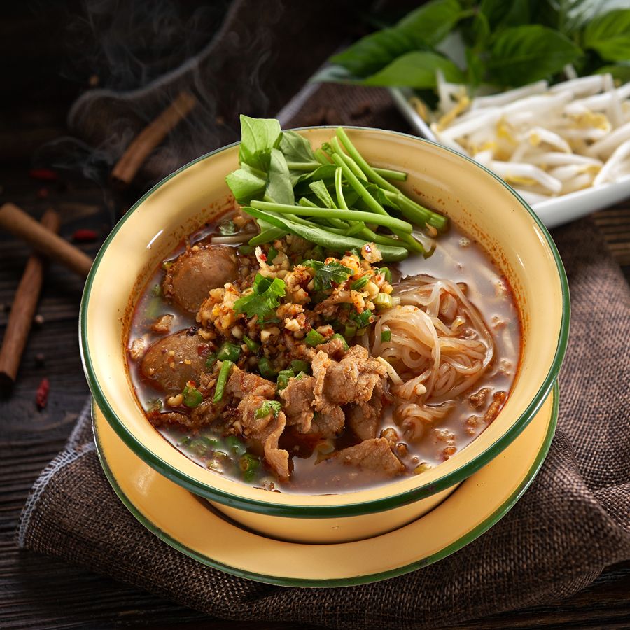 Spicy Thai Pork Noodle Soup