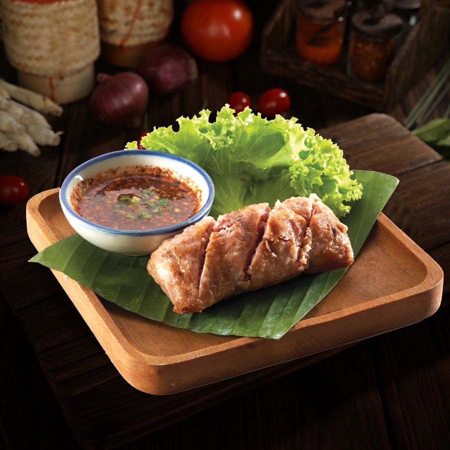 BBQ Thai Fermented Minced Pork Roll (Neam Yang)