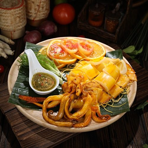 BBQ Squid Marinated in Thai Sauce