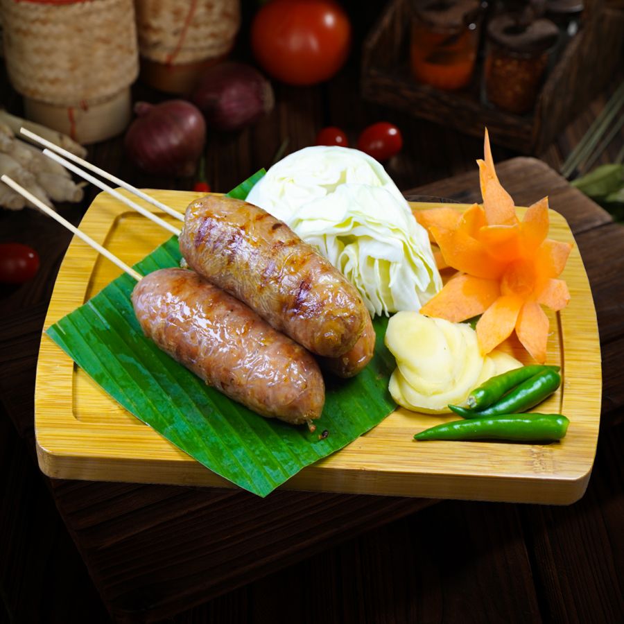 BBQ Minced Pork with Glass Noodle Sausage