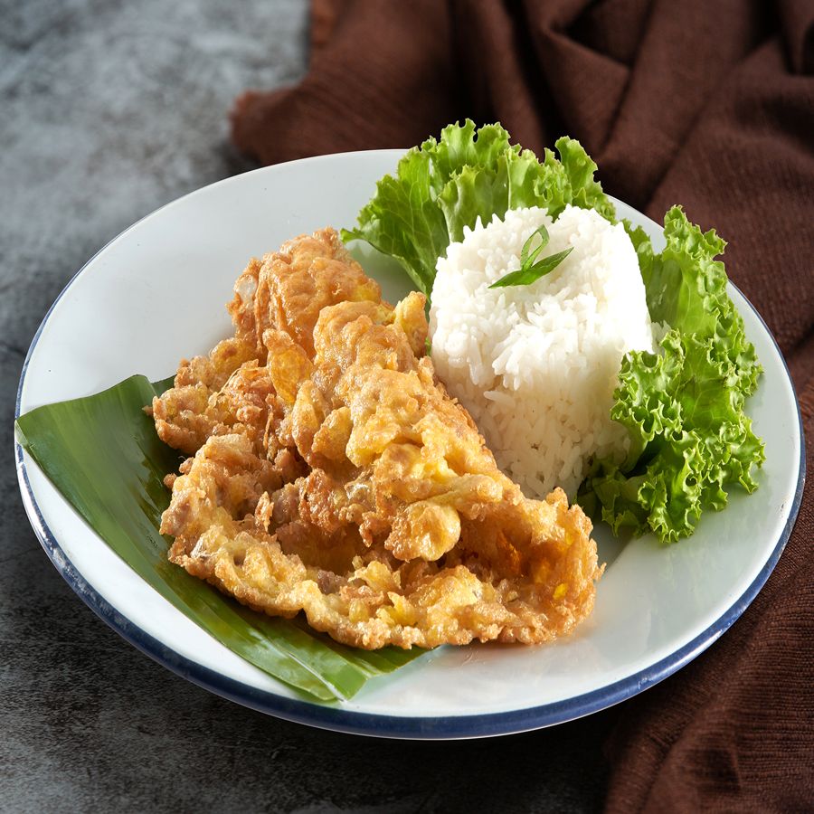 Fragrant White Rice Wrapped with Minced Pork Omelette
