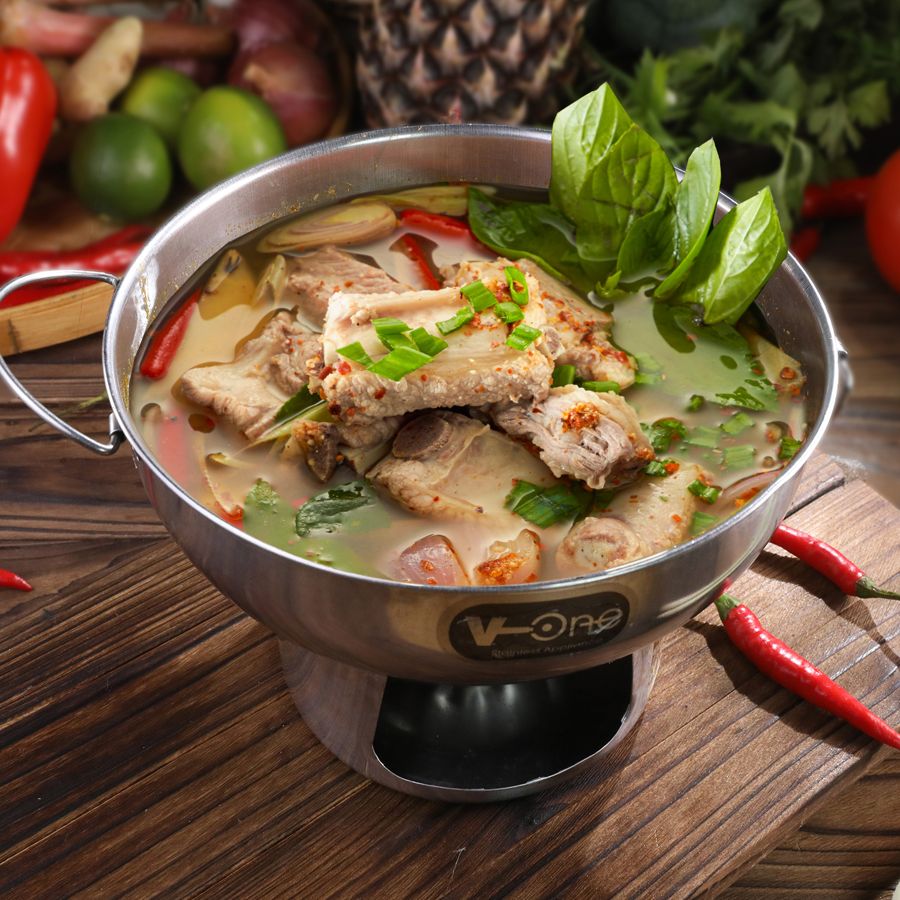 Spicy Sour Pork Rib Soup (Tom Saap)