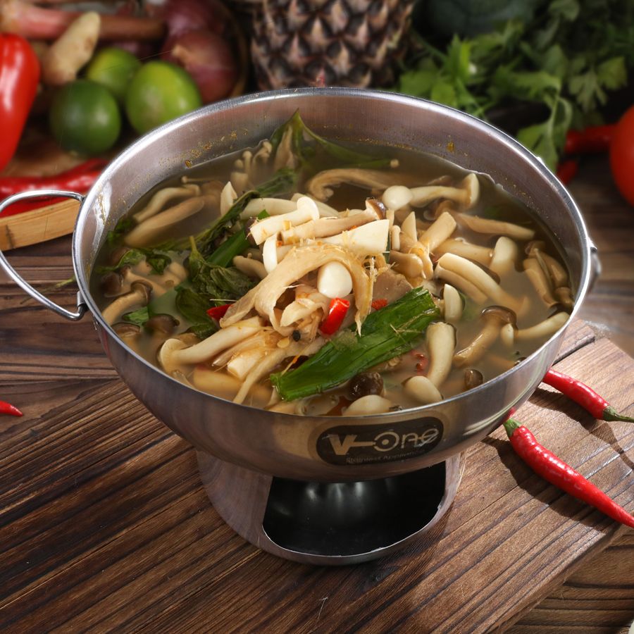 Spicy Mushroom & Pumpkin Fermented Fish Soup (Gaeng Hed)