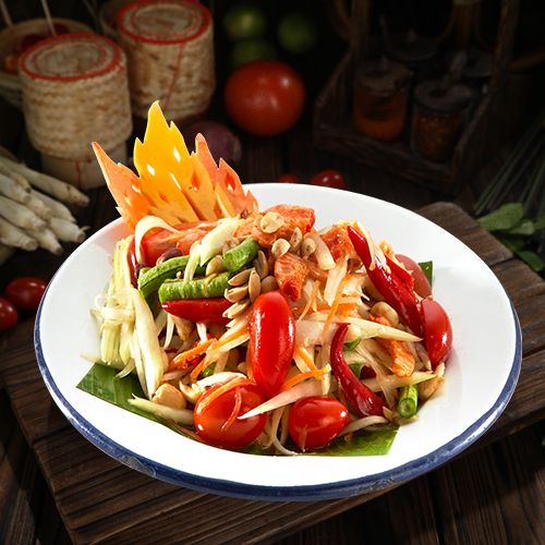 Spicy Papaya Salad with Peanuts (Som Tum Thai)