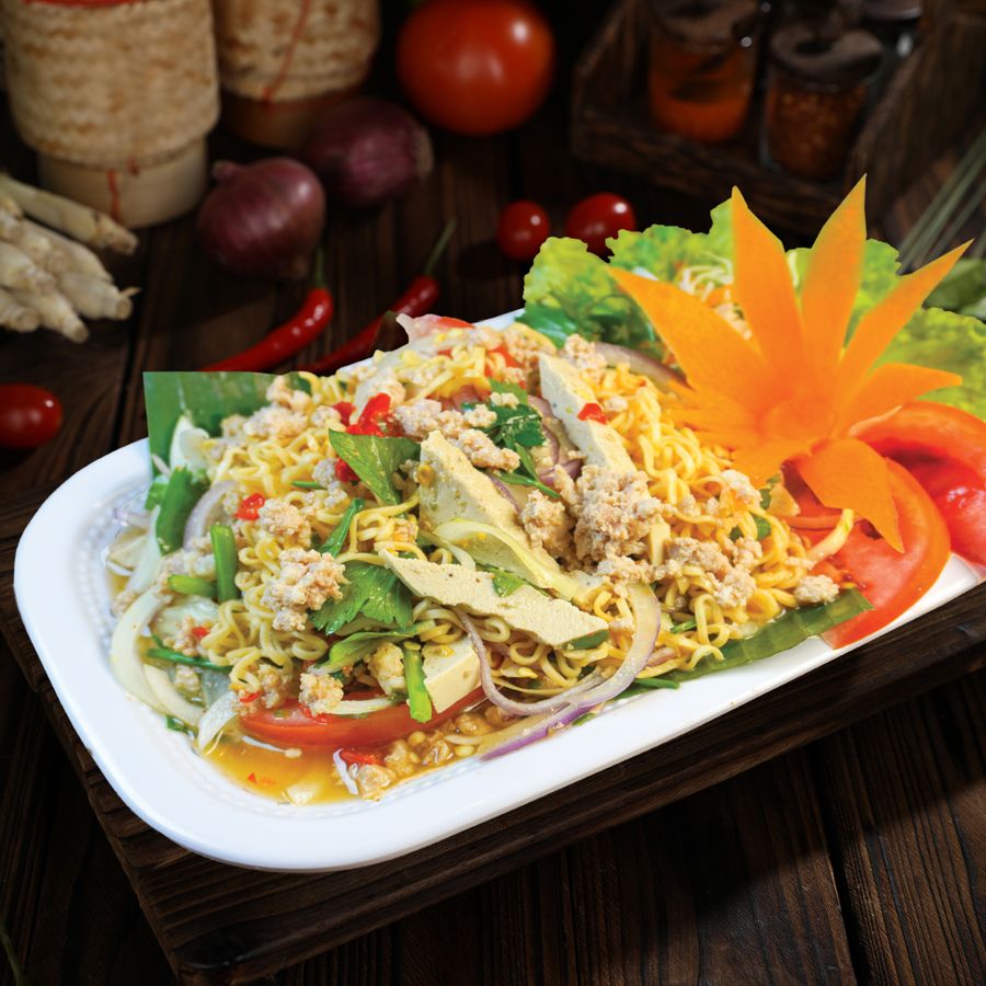 Spicy Salad with Instant Noodle (Yum Mama)