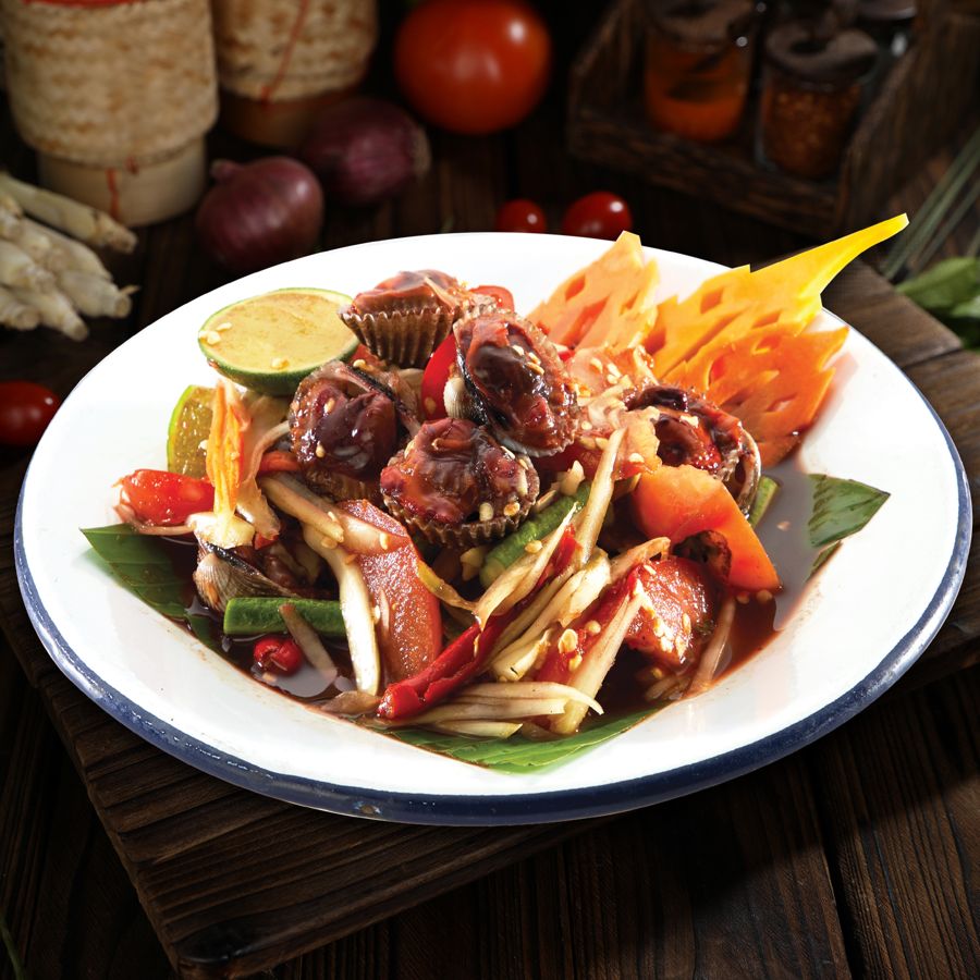 Spicy Papaya Cockle Salad & Fermented Fish Sauce