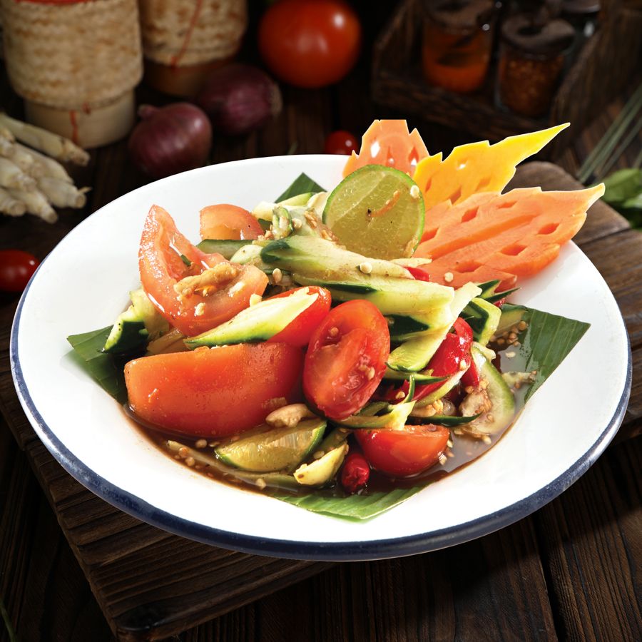 Spicy Cucumber Salad with Raw Field